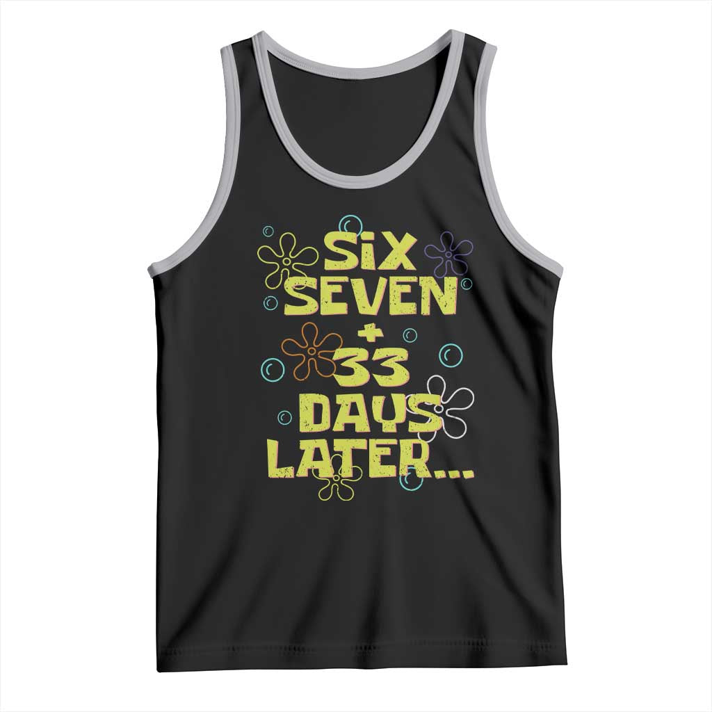 Funny 67 33 100 Days Of School Tank Top 100th Day Six Seven Days Later TS11 Black Athletic Heather Print Your Wear