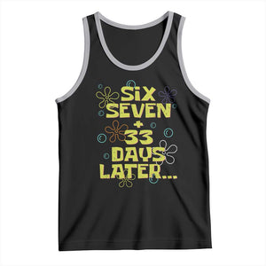 Funny 67 33 100 Days Of School Tank Top 100th Day Six Seven Days Later TS11 Black Athletic Heather Print Your Wear