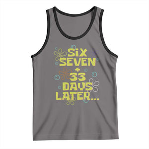 Funny 67 33 100 Days Of School Tank Top 100th Day Six Seven Days Later TS11 Deep Heather Black Print Your Wear