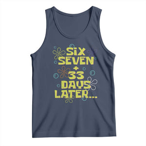 Funny 67 33 100 Days Of School Tank Top 100th Day Six Seven Days Later TS11 Navy Print Your Wear