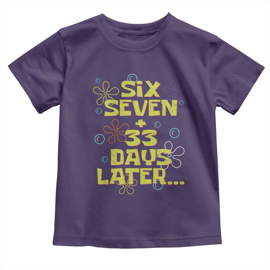 Funny 67 33 100 Days Of School Toddler T Shirt 100th Day Six Seven Days Later TS11 Purple Print Your Wear