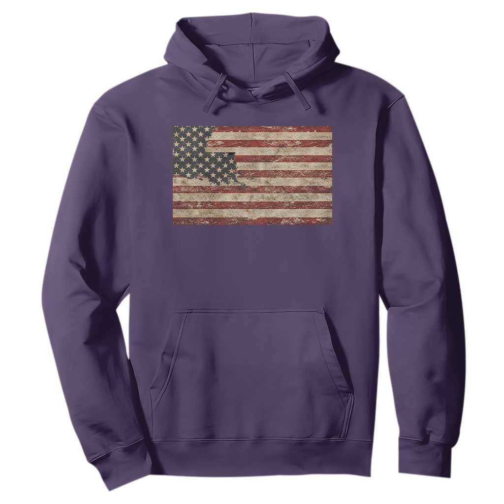 Louisiana Pride Vintage American Flag State Map Hoodie TS11 Purple Print Your Wear