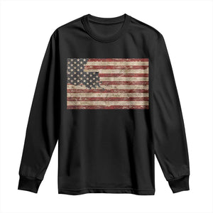 Louisiana Pride Vintage American Flag State Map Long Sleeve Shirt TS11 Black Print Your Wear