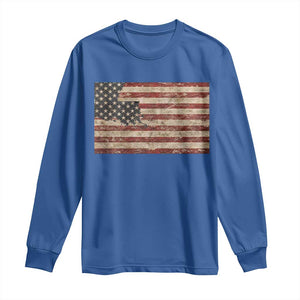 Louisiana Pride Vintage American Flag State Map Long Sleeve Shirt TS11 Royal Blue Print Your Wear
