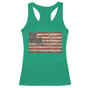 Louisiana Pride Vintage American Flag State Map Racerback Tank Top TS11 Irish Green Print Your Wear