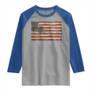 Louisiana Pride Vintage American Flag State Map Raglan Shirt TS11 Sport Gray Royal Print Your Wear