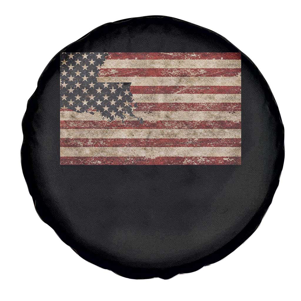 Louisiana Pride Vintage American Flag State Map Spare Tire Cover TS11 Print Your Wear