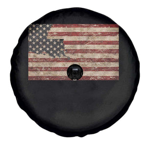 Louisiana Pride Vintage American Flag State Map Spare Tire Cover TS11 Print Your Wear