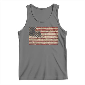 Louisiana Pride Vintage American Flag State Map Tank Top TS11 Black Heather Print Your Wear