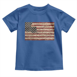 Louisiana Pride Vintage American Flag State Map Toddler T Shirt TS11 Royal Blue Print Your Wear