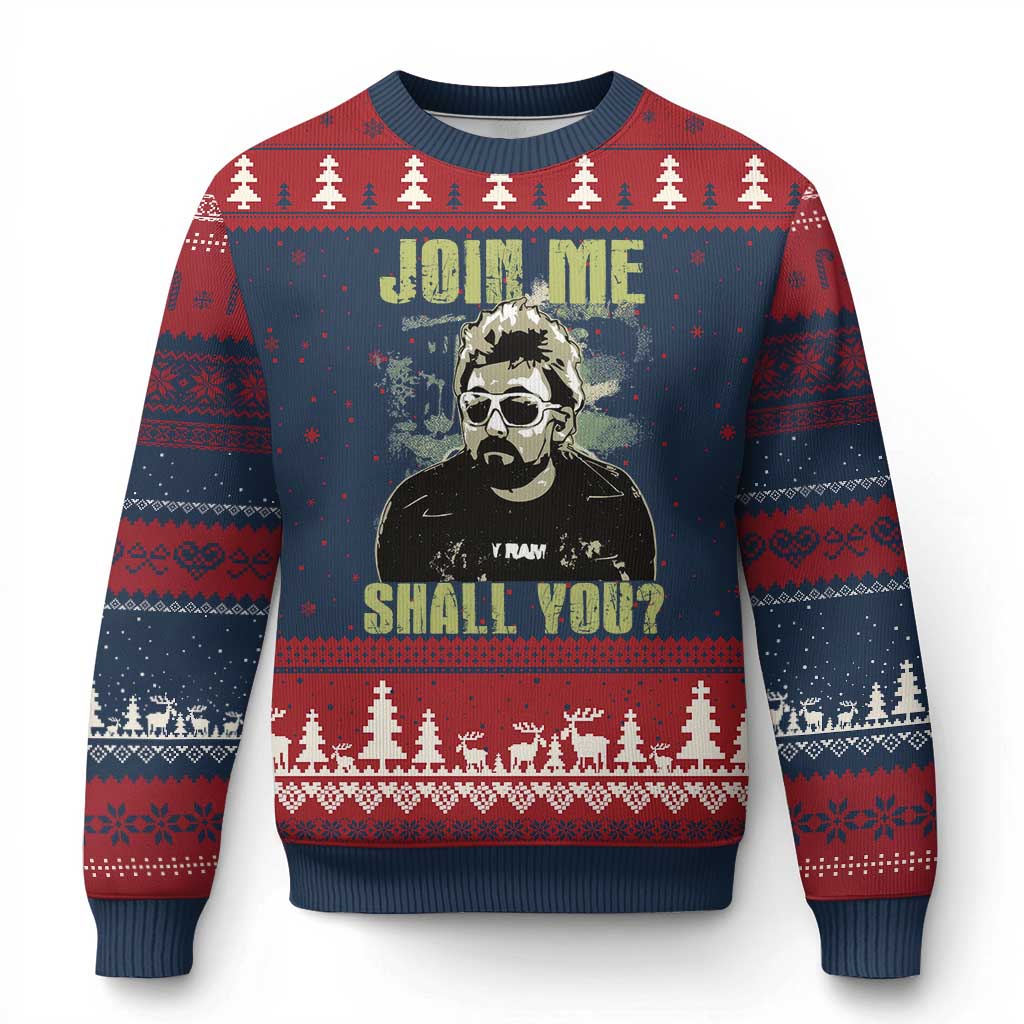 Adam Inspired Memorial Ugly Christmas Sweater Join Me Shall You The Woo Tribute - Print Your Wear
