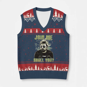 Adam Inspired Memorial V-Neck Knit Sweater Vest Join Me Shall You The Woo Tribute TS11 Navy Red Print Your Wear