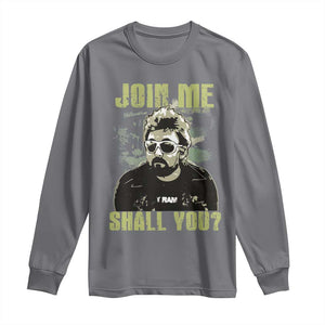 Adam Inspired Memorial Long Sleeve Shirt Join Me Shall You The Woo Tribute TS11 Charcoal Print Your Wear
