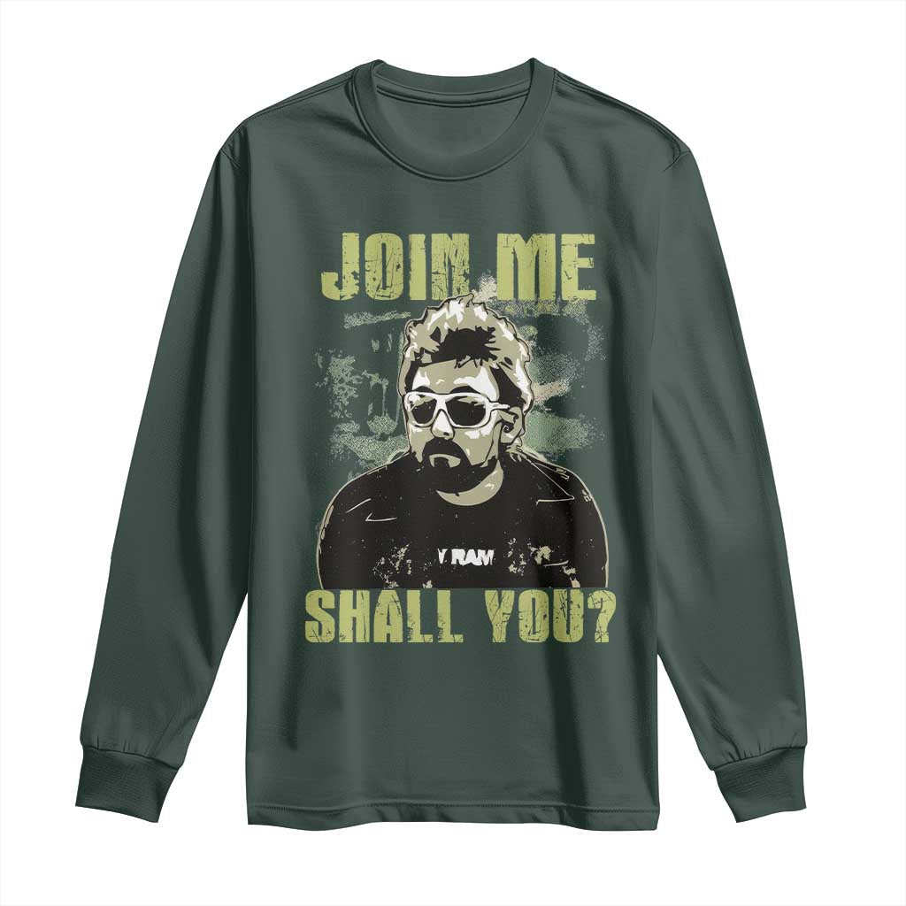 Adam Inspired Memorial Long Sleeve Shirt Join Me Shall You The Woo Tribute TS11 Dark Forest Green Print Your Wear