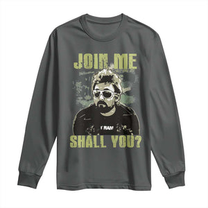 Adam Inspired Memorial Long Sleeve Shirt Join Me Shall You The Woo Tribute TS11 Dark Heather Print Your Wear