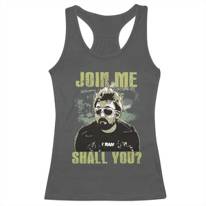 Adam Inspired Memorial Racerback Tank Top Join Me Shall You The Woo Tribute TS11 Dark Heather Print Your Wear
