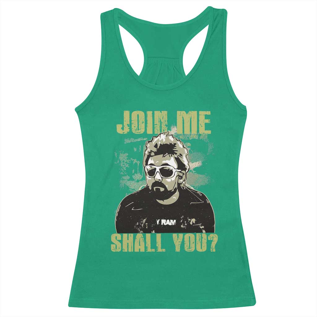 Adam Inspired Memorial Racerback Tank Top Join Me Shall You The Woo Tribute TS11 Irish Green Print Your Wear