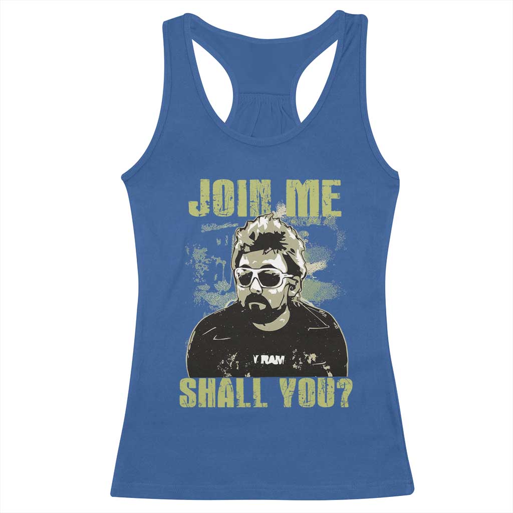 Adam Inspired Memorial Racerback Tank Top Join Me Shall You The Woo Tribute TS11 Royal Blue Print Your Wear