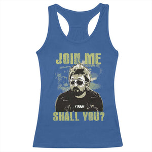 Adam Inspired Memorial Racerback Tank Top Join Me Shall You The Woo Tribute TS11 Royal Blue Print Your Wear