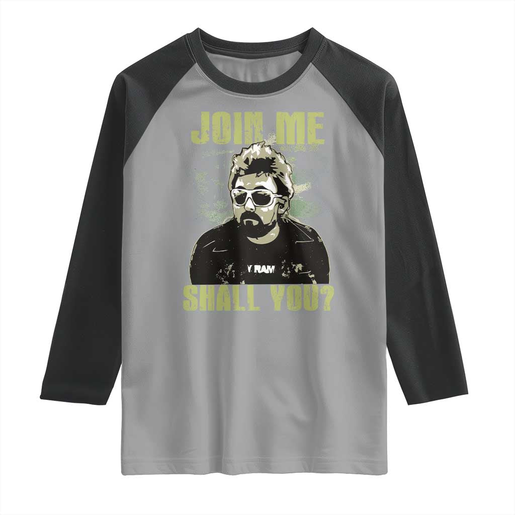Adam Inspired Memorial Raglan Shirt Join Me Shall You The Woo Tribute TS11 Sport Gray Black Print Your Wear