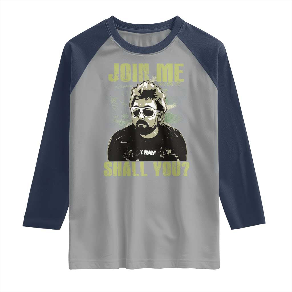 Adam Inspired Memorial Raglan Shirt Join Me Shall You The Woo Tribute TS11 Sport Gray Navy Print Your Wear
