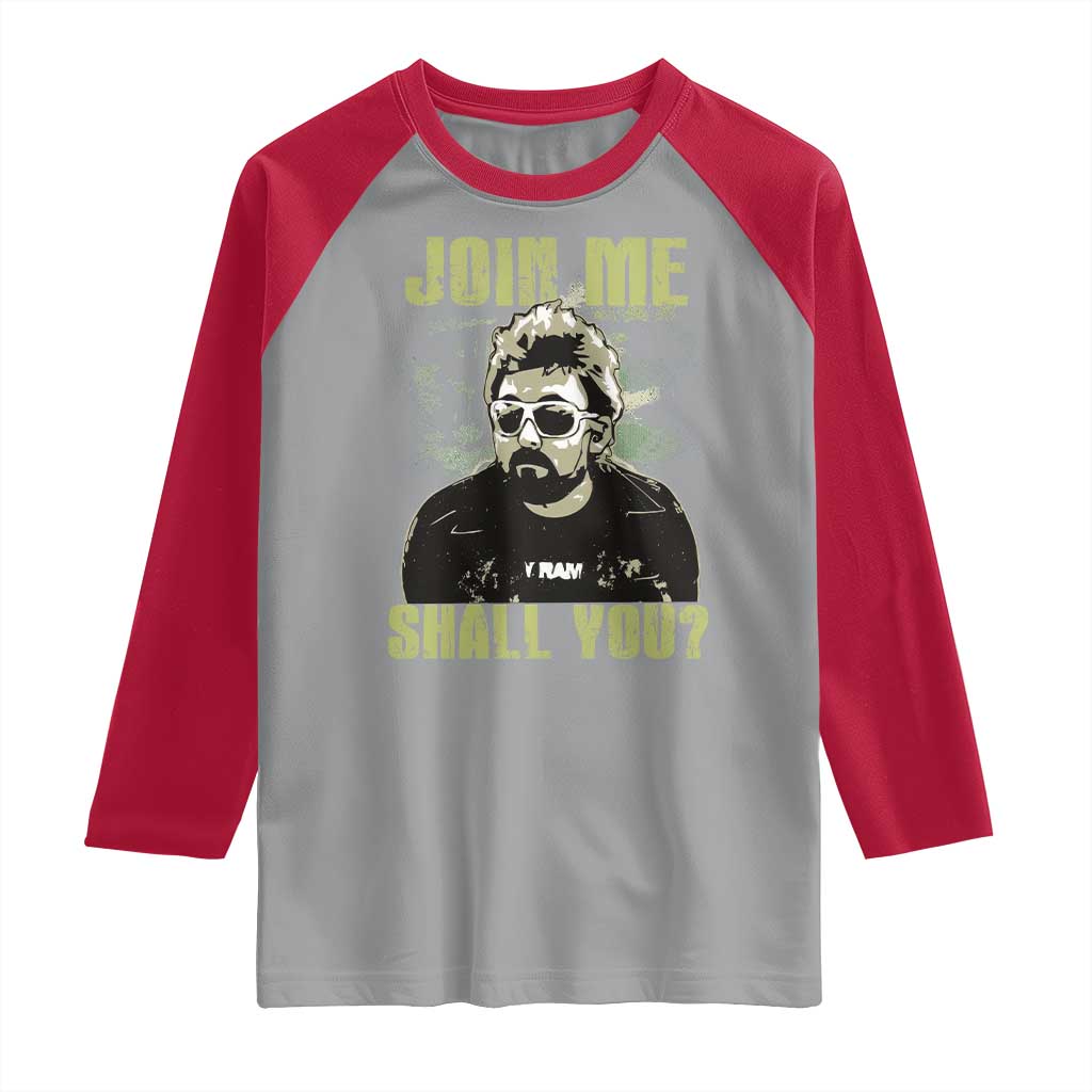 Adam Inspired Memorial Raglan Shirt Join Me Shall You The Woo Tribute TS11 Sport Gray Red Print Your Wear