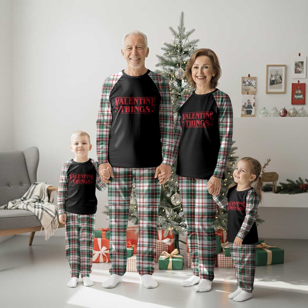Funny Valentine Things Plaid Pajama Set Romantic Stranger Valentine's Day Movie TS11 Christmas Plaid Print Your Wear