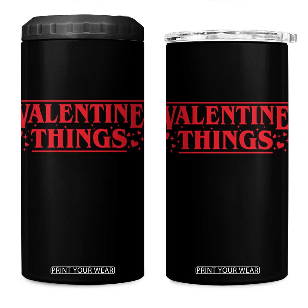 Funny Valentine Things 4 in 1 Can Cooler Tumbler Romantic Stranger Valentine's Day Movie TS11 One Size: 16 oz Black Print Your Wear