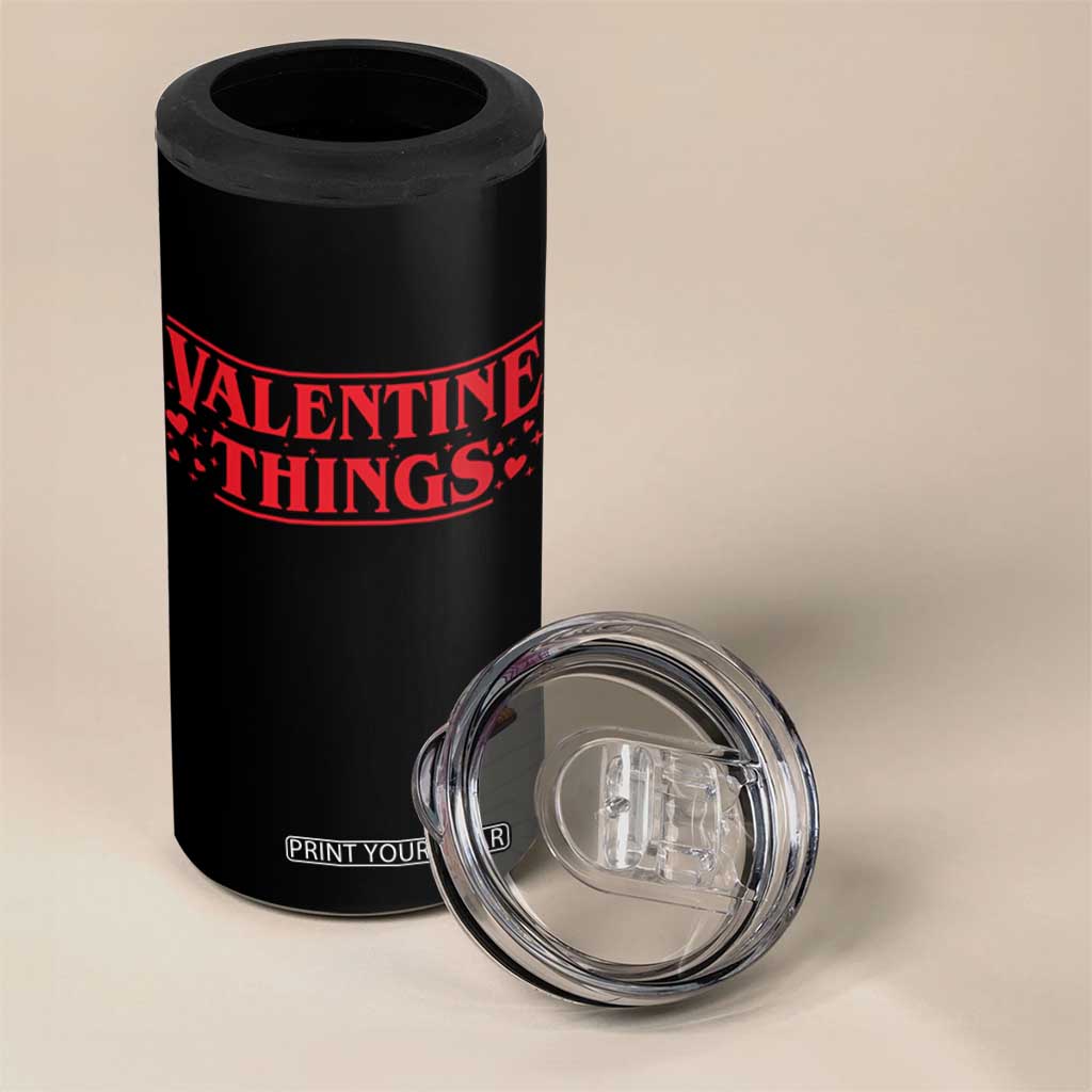Funny Valentine Things 4 in 1 Can Cooler Tumbler Romantic Stranger Valentine's Day Movie TS11 Print Your Wear