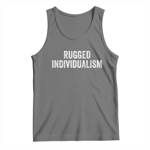 Rugged Individualism Tank Top Funny Capitalism Saying TS11 Black Heather Print Your Wear