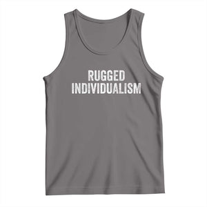 Rugged Individualism Tank Top Funny Capitalism Saying TS11 Deep Heather Print Your Wear