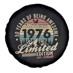 50th Birthday Made In 1976 Spare Tire Cover 50 Years Of Being Awesome Vintage Limited Edition TS11 Print Your Wear