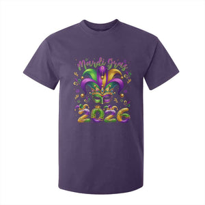 Mardi Gras 2026 T Shirt For Kid Funny Jester Hat Carnival Fleur De Lis TS11 Purple Print Your Wear