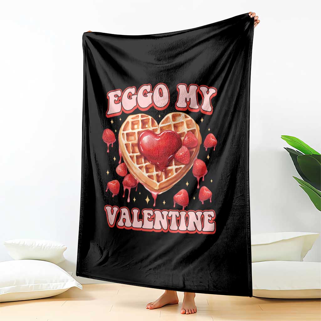 Eggo My Valentine Throw Blanket Funny Romantic Stranger Valentine's Day TS11 Print Your Wear