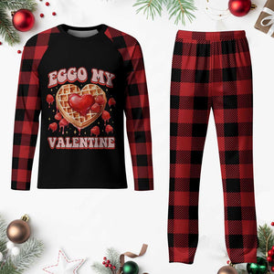 Eggo My Valentine Plaid Pajama Set Funny Romantic Stranger Valentine's Day TS11 Buffalo Plaid Print Your Wear