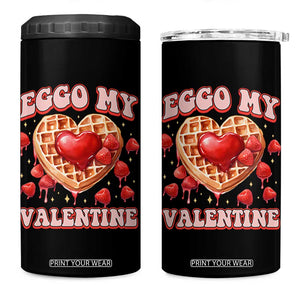 Eggo My Valentine 4 in 1 Can Cooler Tumbler Funny Romantic Stranger Valentine's Day TS11 One Size: 16 oz Black Print Your Wear