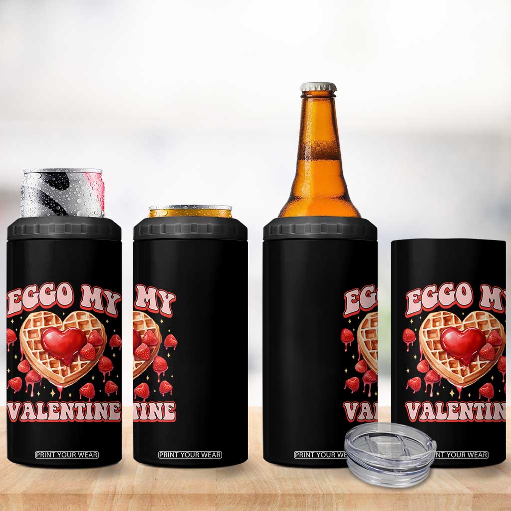 Eggo My Valentine 4 in 1 Can Cooler Tumbler Funny Romantic Stranger Valentine's Day TS11 Print Your Wear