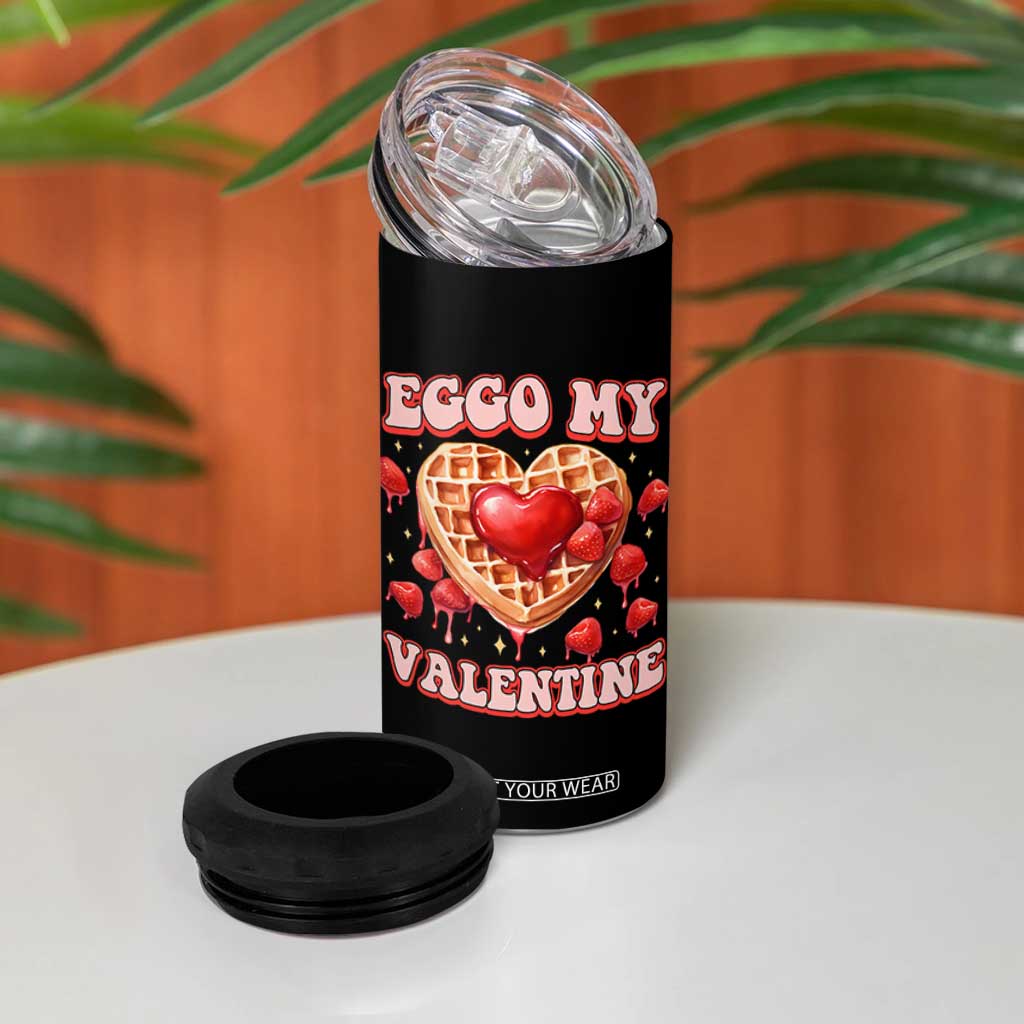 Eggo My Valentine 4 in 1 Can Cooler Tumbler Funny Romantic Stranger Valentine's Day TS11 Print Your Wear