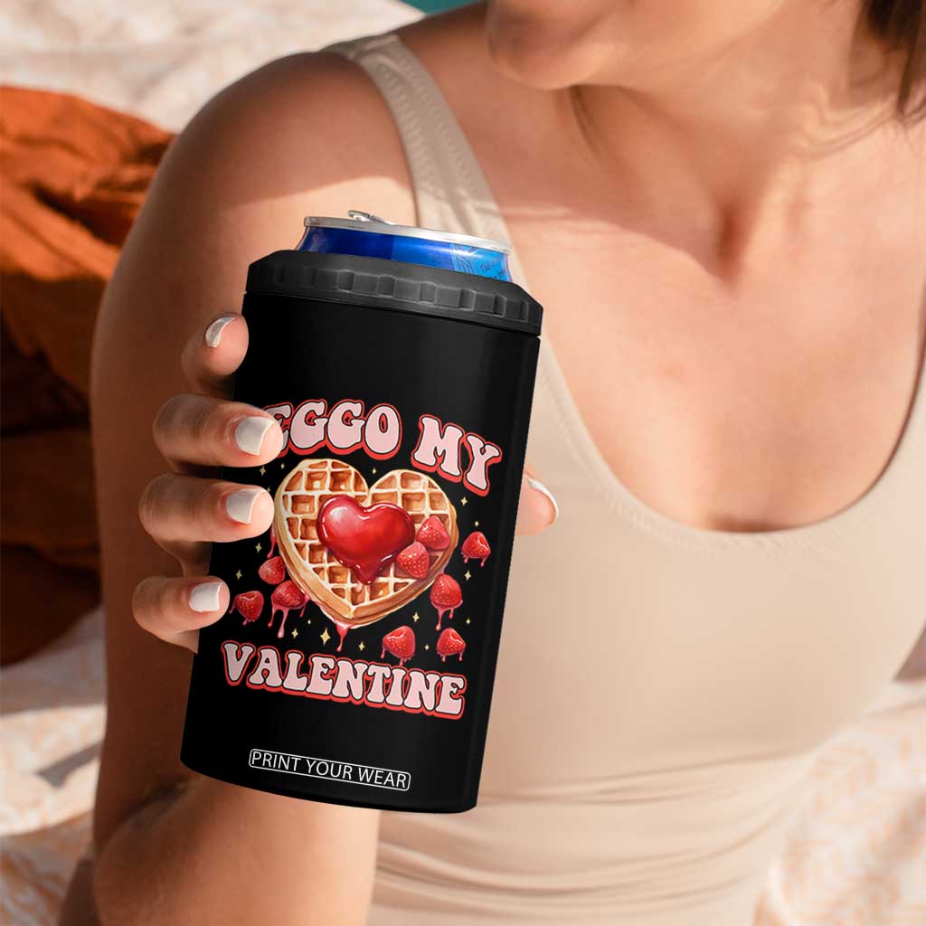 Eggo My Valentine 4 in 1 Can Cooler Tumbler Funny Romantic Stranger Valentine's Day TS11 Print Your Wear