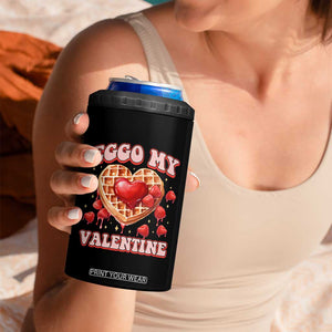 Eggo My Valentine 4 in 1 Can Cooler Tumbler Funny Romantic Stranger Valentine's Day TS11 Print Your Wear
