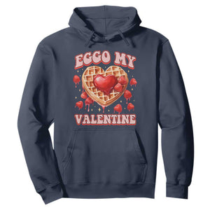 Eggo My Valentine Hoodie Funny Romantic Stranger Valentine's Day TS11 Navy Print Your Wear