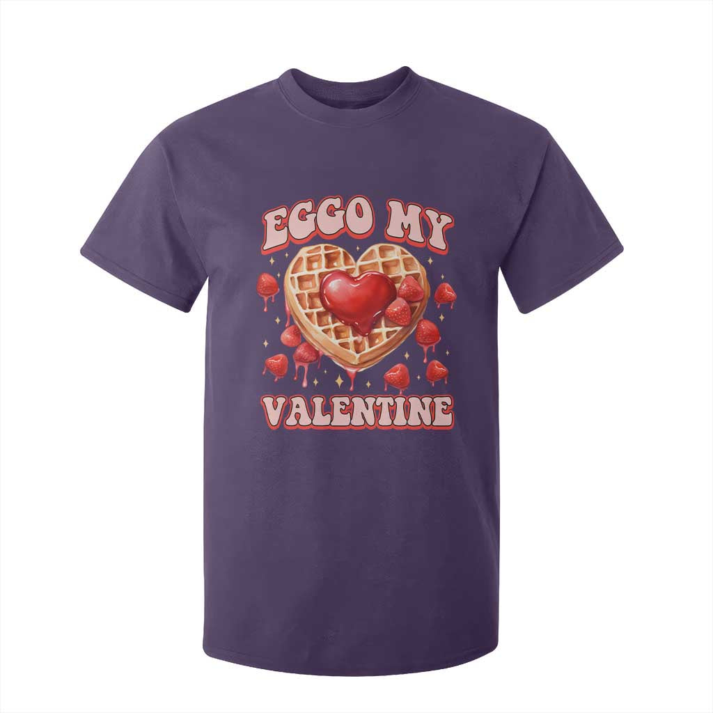 Eggo My Valentine T Shirt For Kid Funny Romantic Stranger Valentine's Day TS11 Purple Print Your Wear