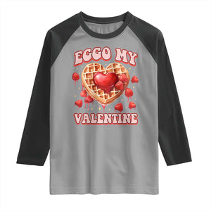 Eggo My Valentine Raglan Shirt Funny Romantic Stranger Valentine's Day TS11 Sport Gray Black Print Your Wear