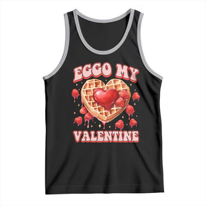 Eggo My Valentine Tank Top Funny Romantic Stranger Valentine's Day TS11 Black Athletic Heather Print Your Wear
