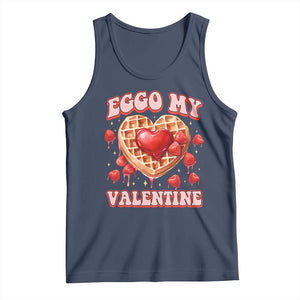 Eggo My Valentine Tank Top Funny Romantic Stranger Valentine's Day TS11 Navy Print Your Wear