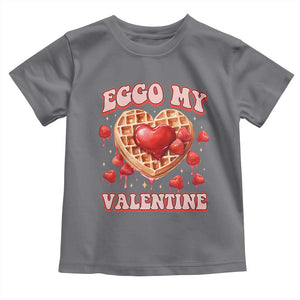 Eggo My Valentine Toddler T Shirt Funny Romantic Stranger Valentine's Day TS11 Charcoal Print Your Wear