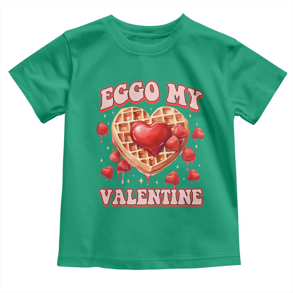 Eggo My Valentine Toddler T Shirt Funny Romantic Stranger Valentine's Day TS11 Irish Green Print Your Wear