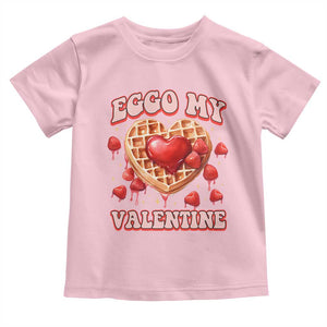 Eggo My Valentine Toddler T Shirt Funny Romantic Stranger Valentine's Day TS11 Light Pink Print Your Wear