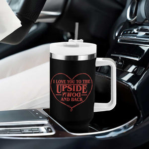 Funny Stranger Valentines Day Tumbler With Handle I Love You To The Upside Down And Back TS11 Print Your Wear