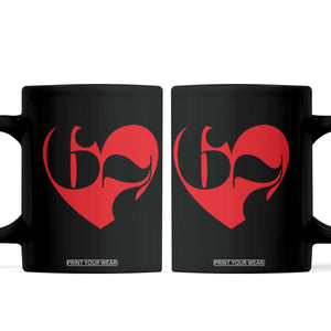 Funny Six Seven 67 Meme Valentines Day Red Heart Coffee Mug TS11 Black Print Your Wear